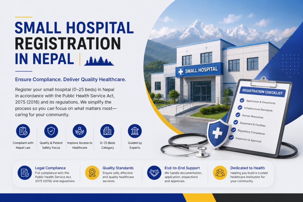0-25 Bed Small Hospital Registration Process in Nepal