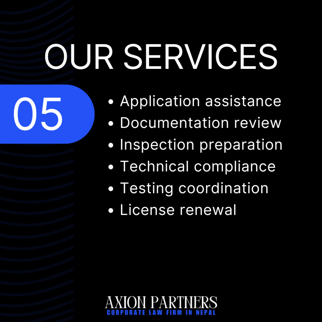DFTQC License Service in Nepal