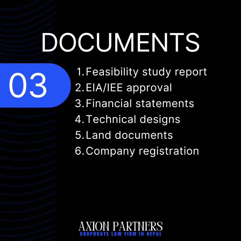 Documents Required for Energy Generation License in Nepal