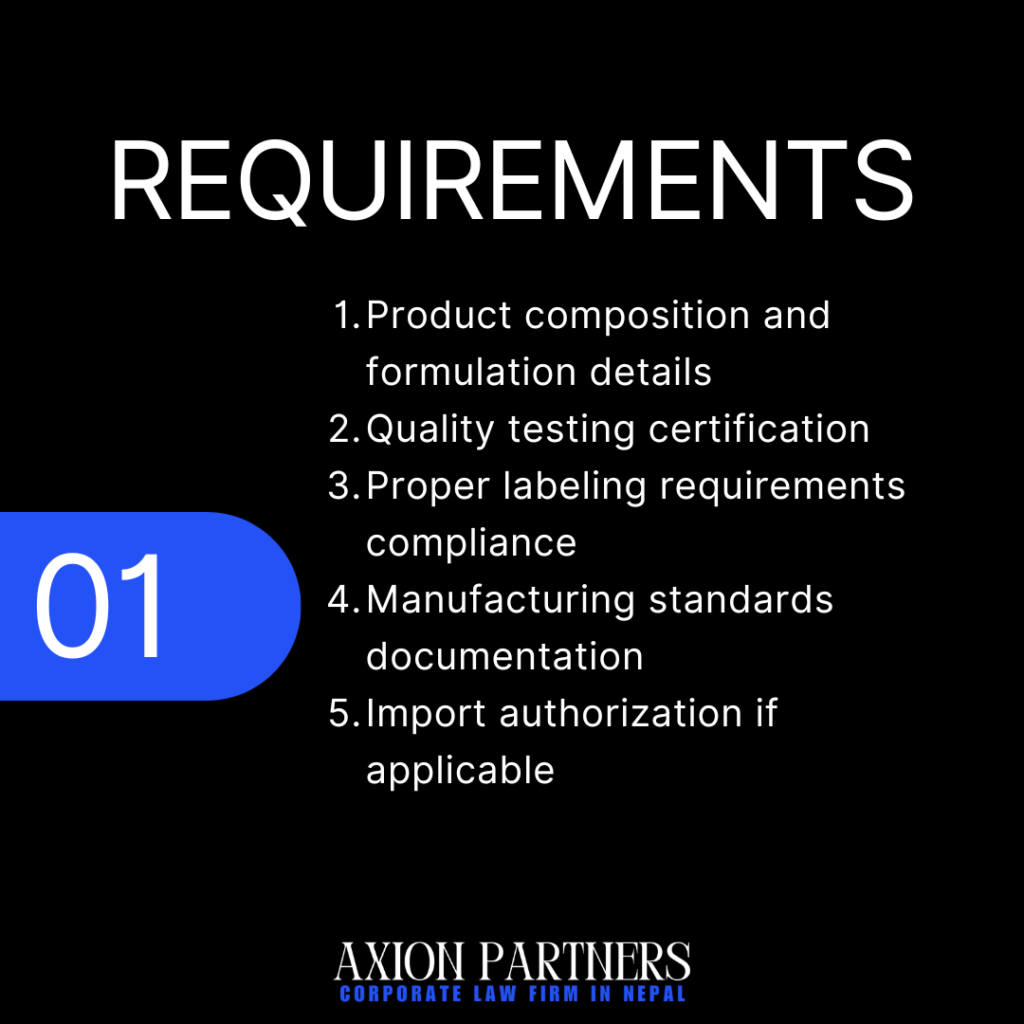 Requirements for Food Supplement Registration in Nepal
